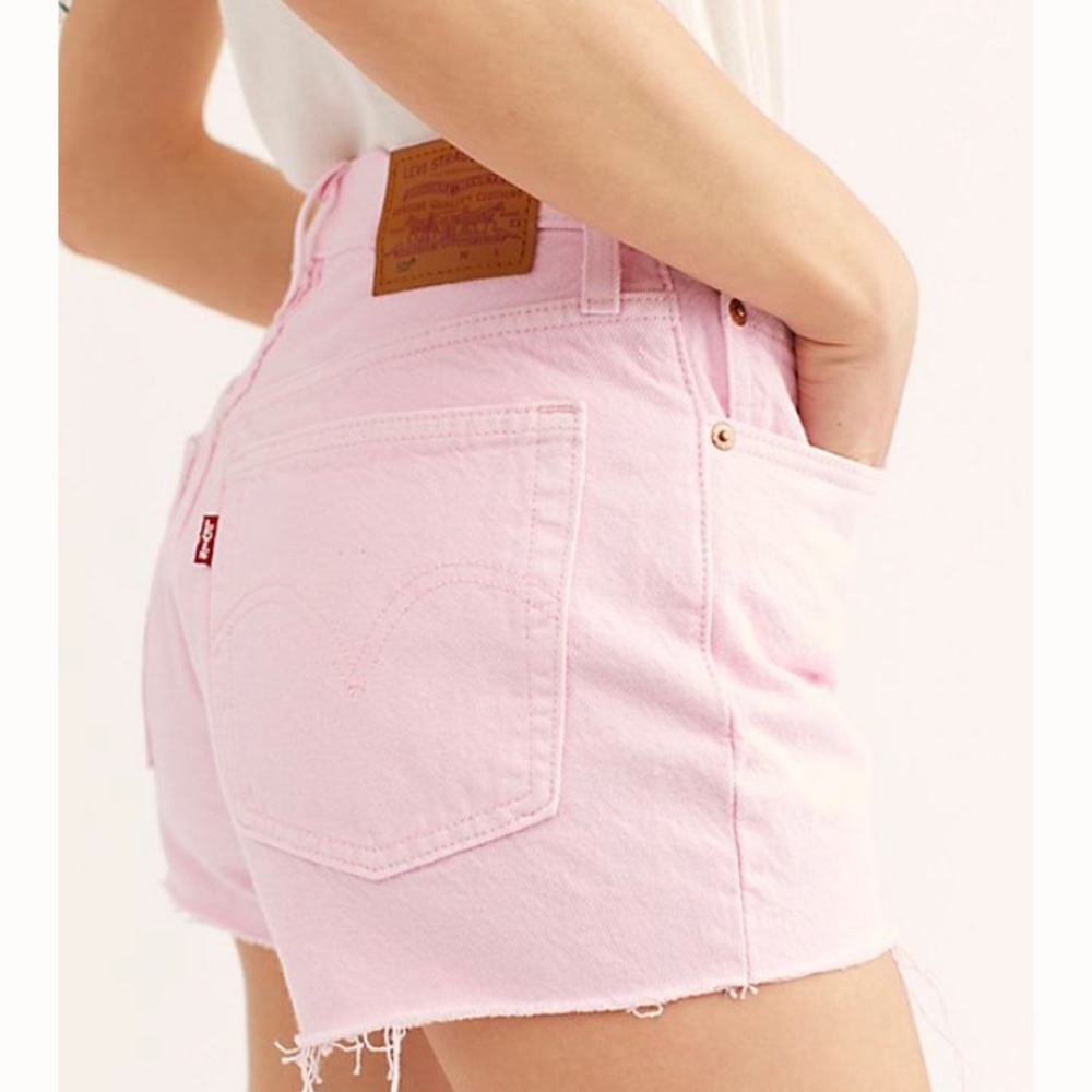 Pink Denim Levi shorts